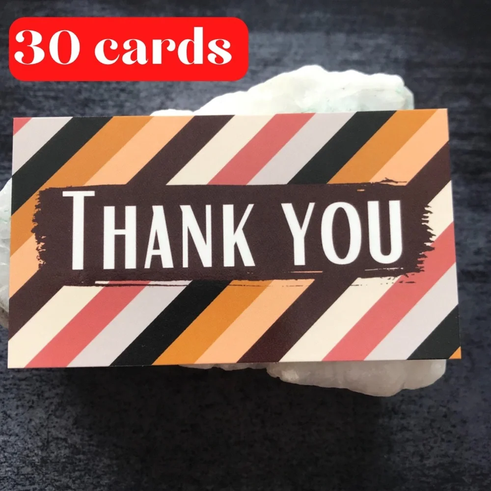30 thank you glossy cards 3.5